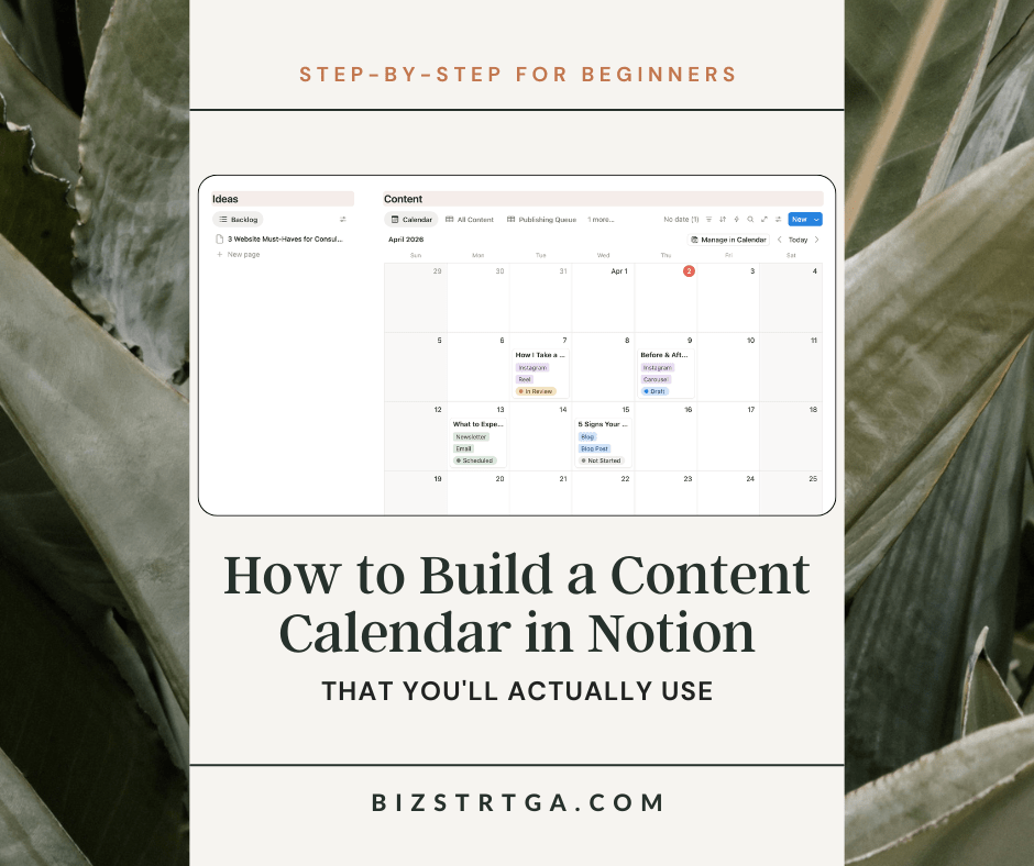 How to Build a Content Calendar in Notion (That You'll Actually Use) - Biz Strtga