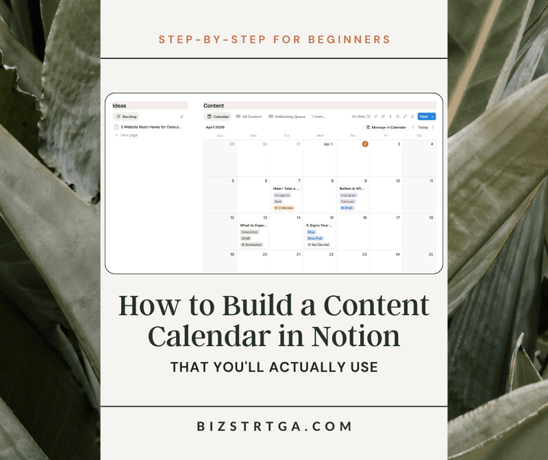 How to Build a Content Calendar in Notion (That You'll Actually Use) - Biz Strtga