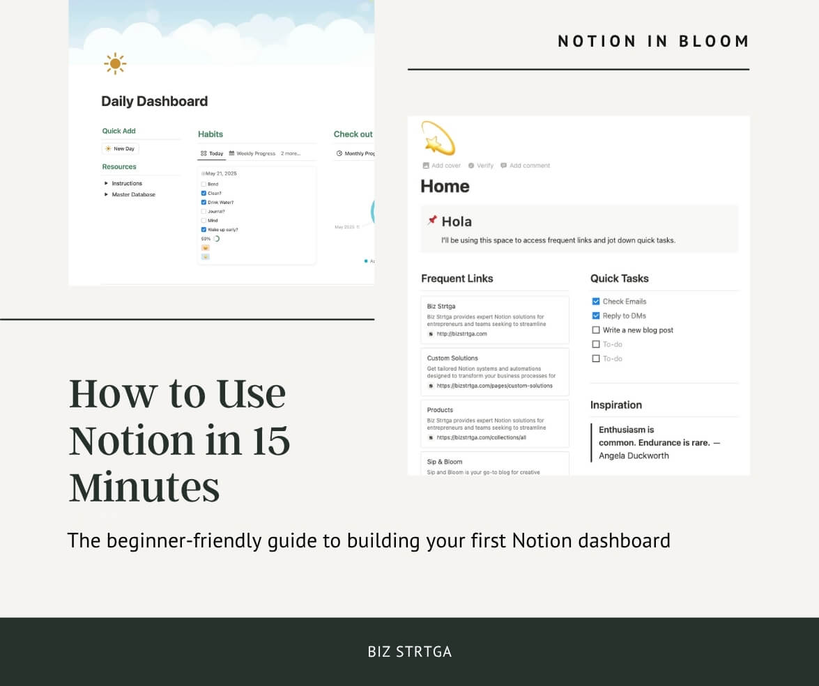 Notion Tutorial for Beginners: Complete Guide to Get Started in 15 Minutes - Biz Strtga