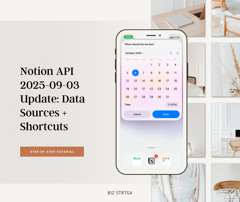 Notion’s New API (09-03-2025): Tiny Swap for Query and Create + My 3 Notion Shortcuts - Biz Strtga