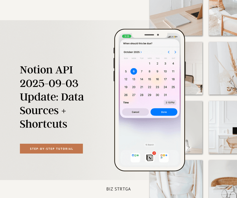 Notion’s New API (09-03-2025): Tiny Swap for Query and Create + My 3 Notion Shortcuts - Biz Strtga