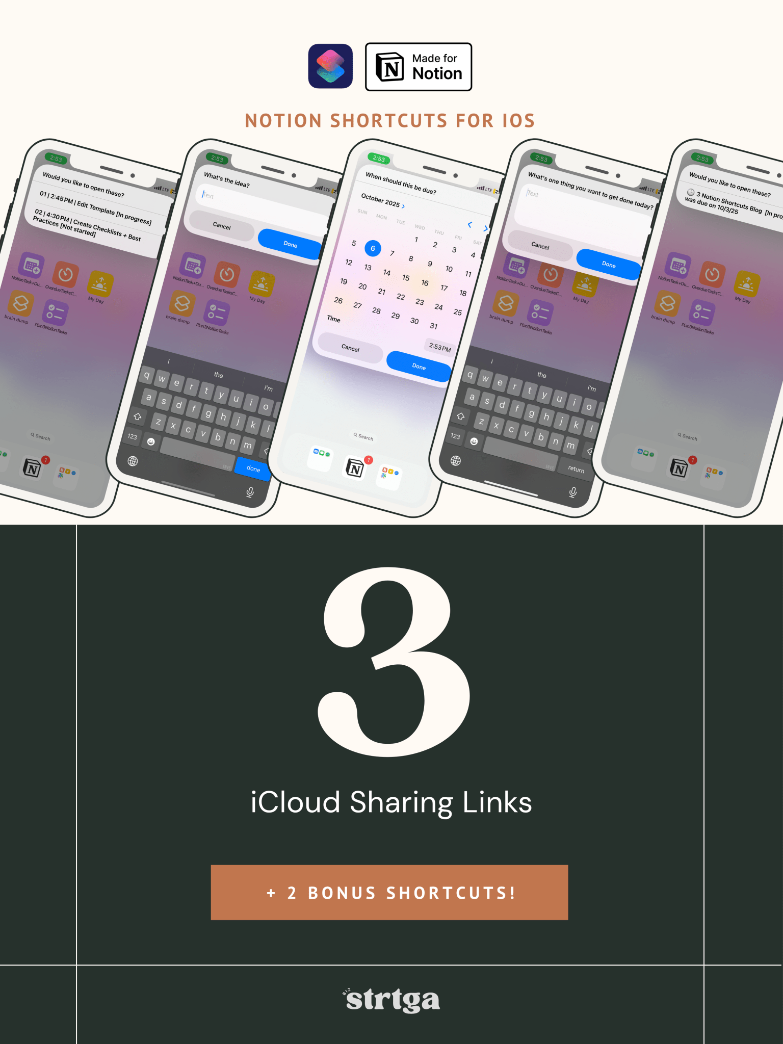 Notion Shortcuts for iOS - Biz Strtga