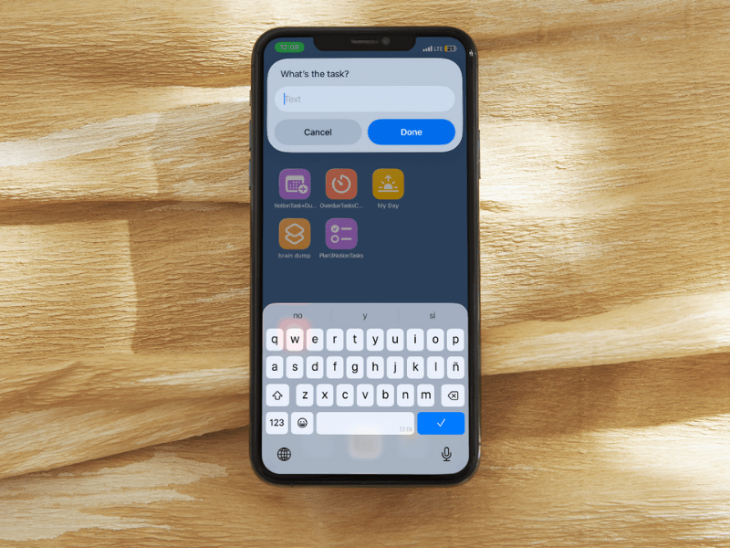 Quick Input to Notion Apple Shortcut for iPhone - Biz Strtga
